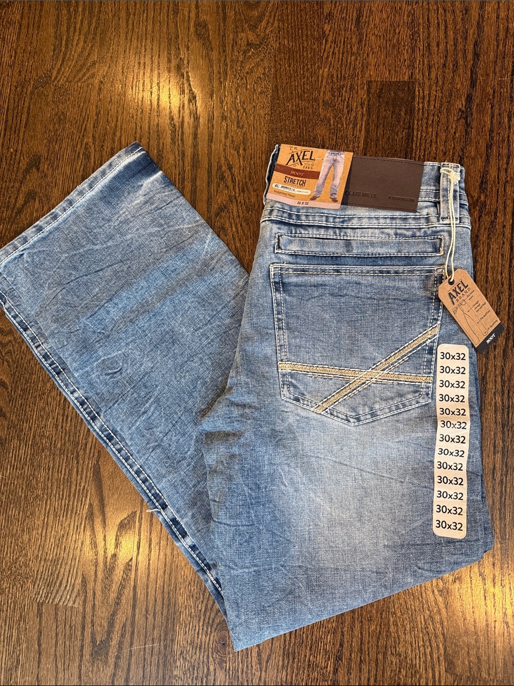 Men's Light Blue Stretch Jeans 30x32 Axeo jeans